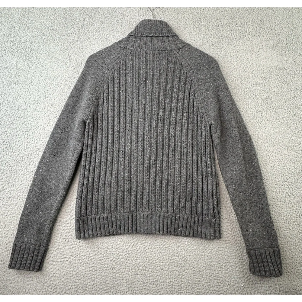 Eddie Bauer Cardigan Sweater Women XL Angora Blend Ribbed Shawl Collar Button Up